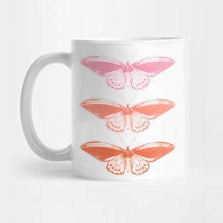 Pink and Orange Vintage Butterfly Mug